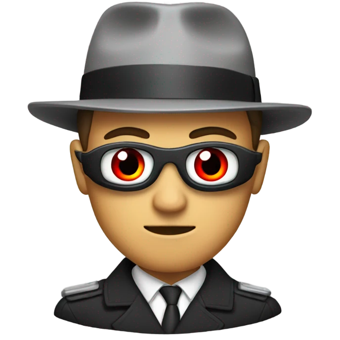 spy with red eyes emoji