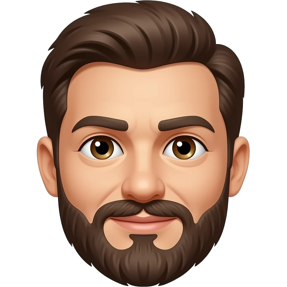 homme avec moustache et bouc emoji