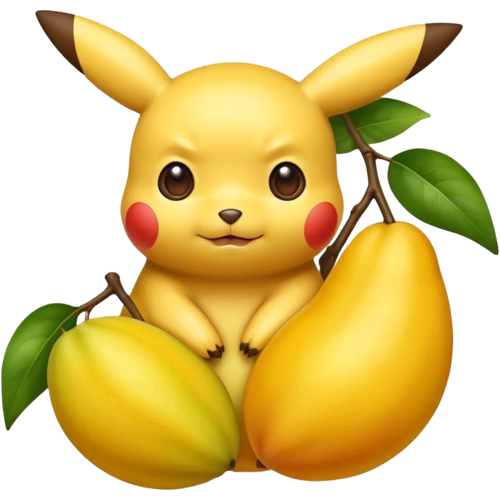 Pikachu holding 2 ba emoji