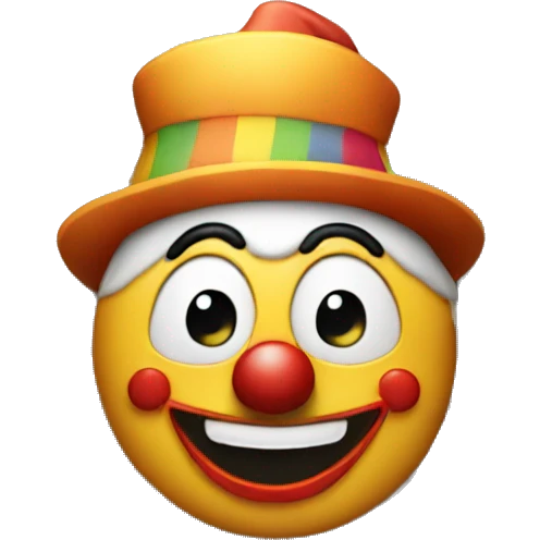 coin with clown face emoji