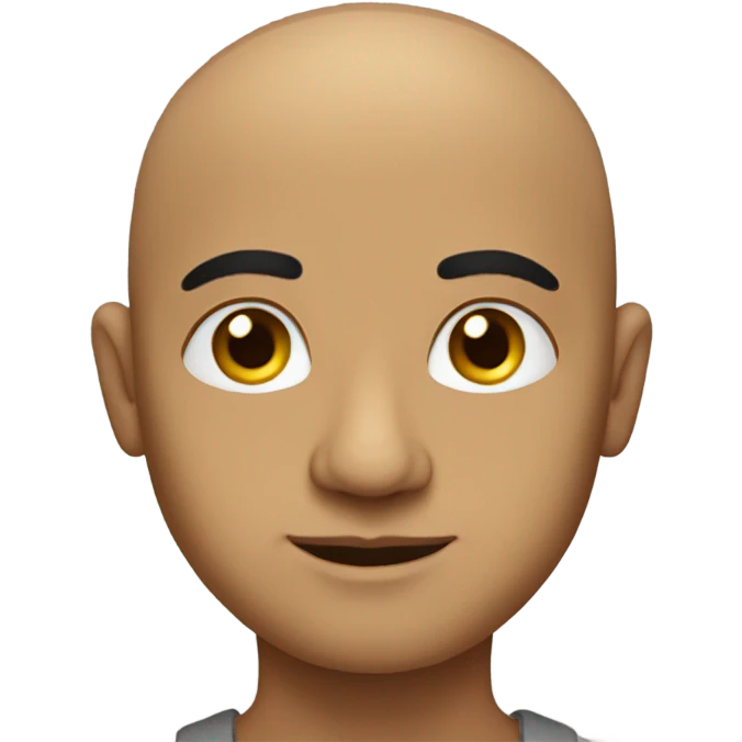 bald indian guy with round head emoji