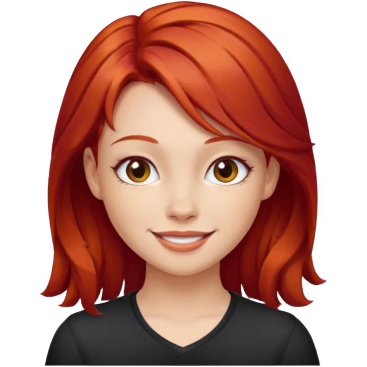 girl with red hair smirking  emoji