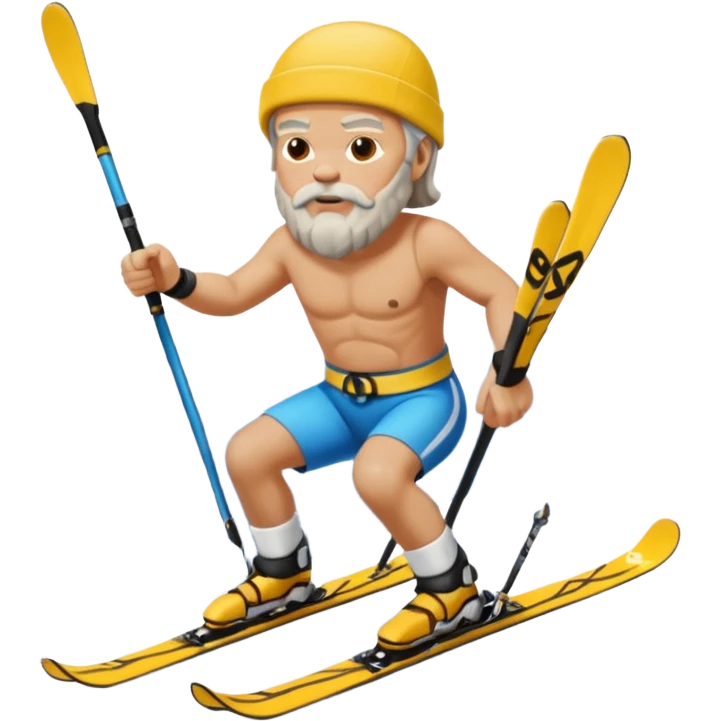 Socrates on mountain skis  emoji