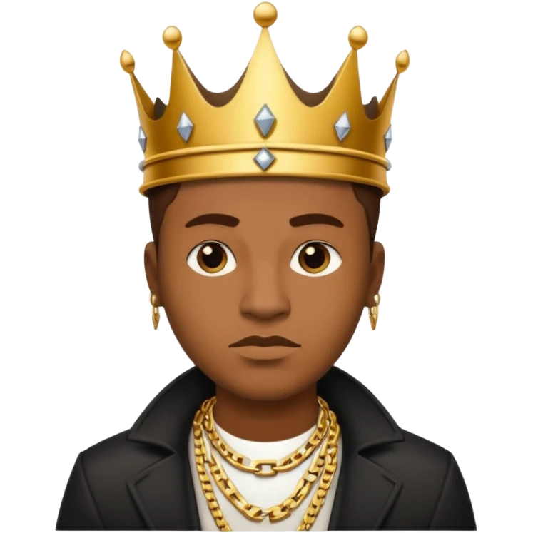 Gangster tilted crown king emoji