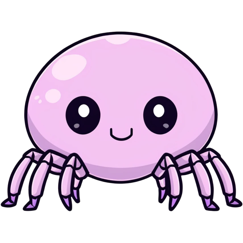 adorable cartoon spider with big eyes emoji