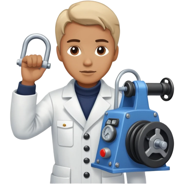 Russian marine geology scientist operating a winch on an old research vessel emoji