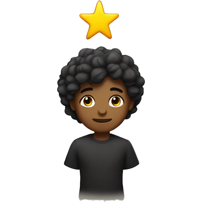 Corazón negro con una estrella  emoji