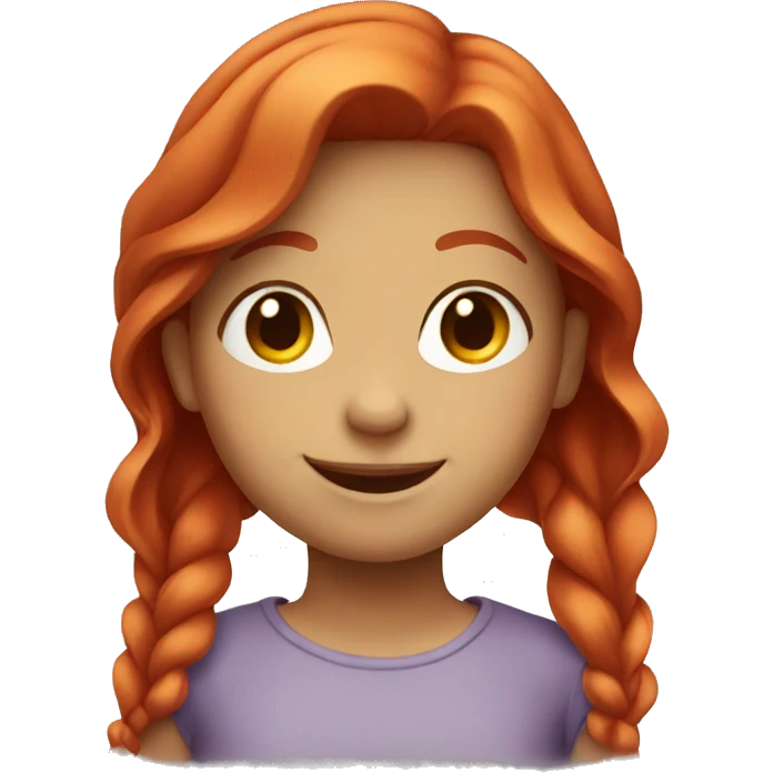 smiling girl with red hair emoji