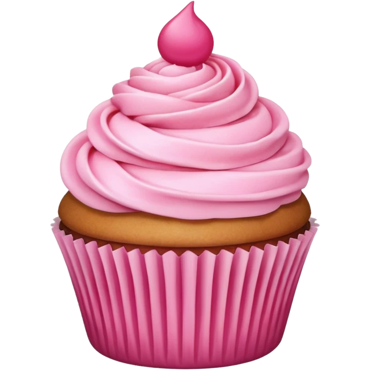 Cupcake with pink icing emoji