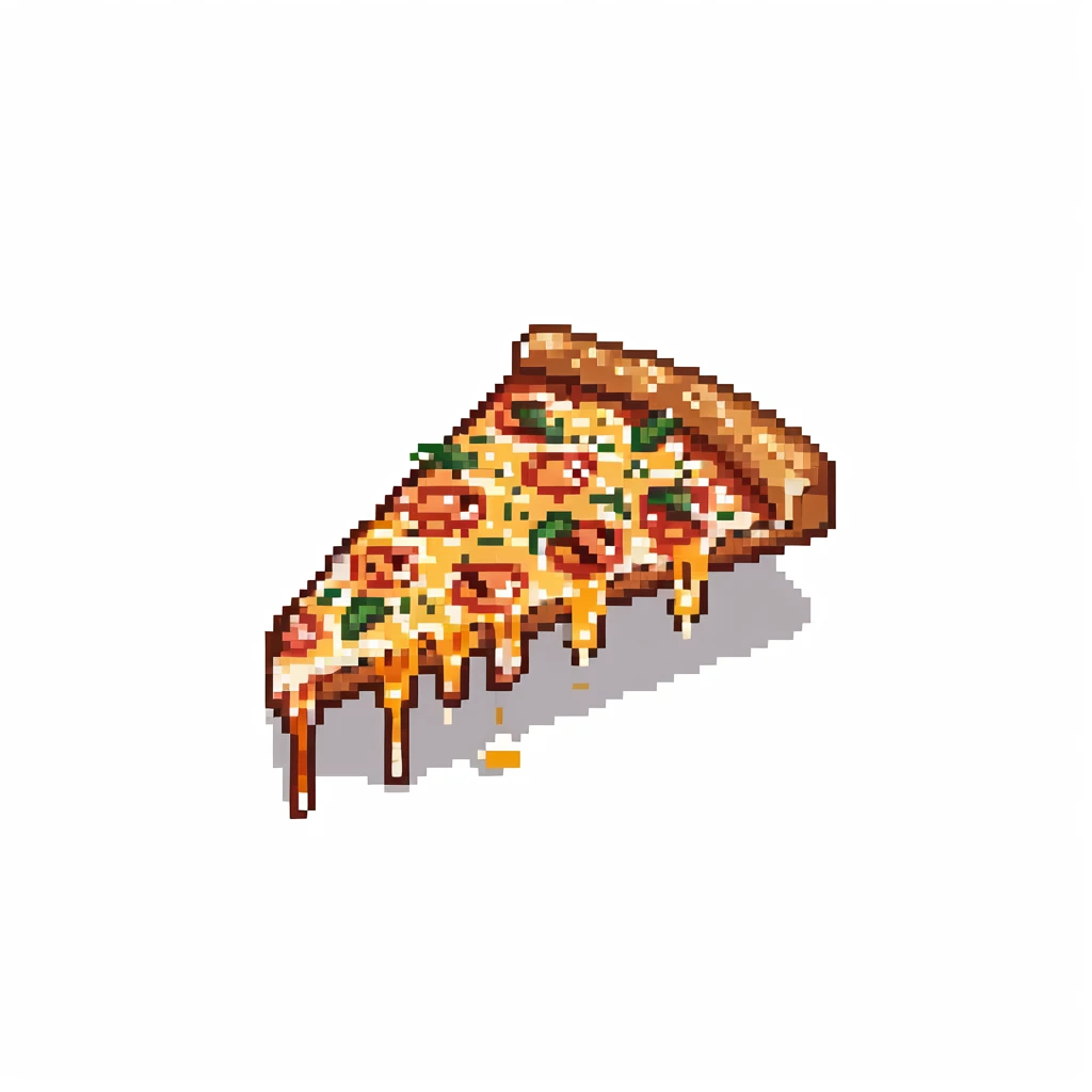 steaming hot pizza slice with melting cheese emoji