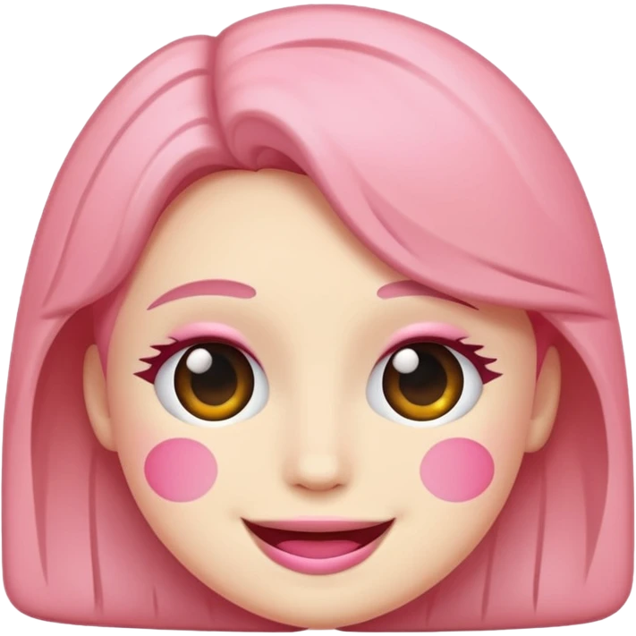 Smiling pink blush emoji