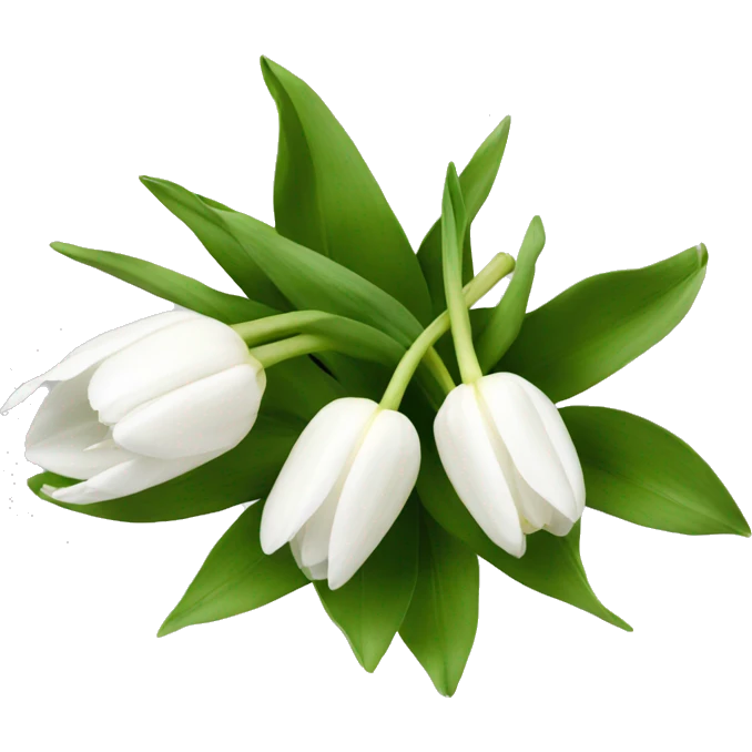 White tulips emoji