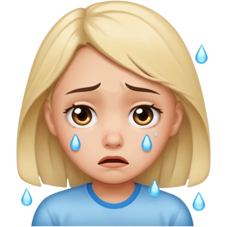 Crybaby feel anxiety  emoji