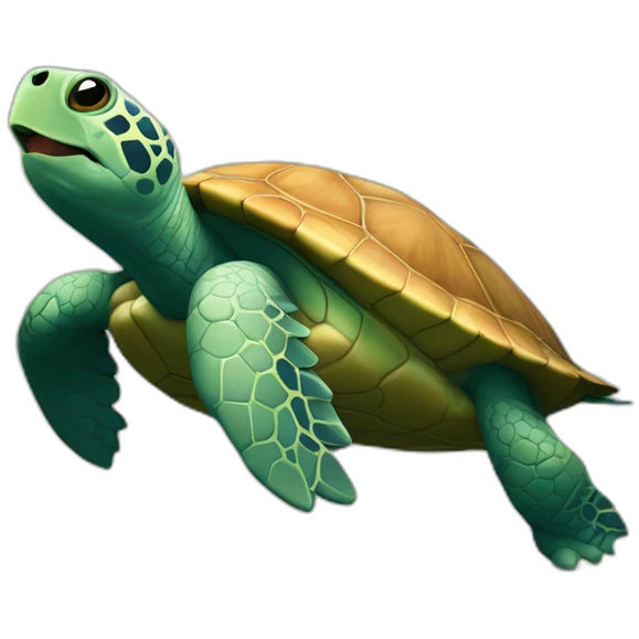 une tortue avec des ailes emoji