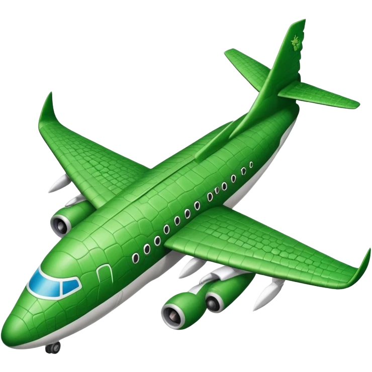 Avión con sabes a de cocodrilo  emoji