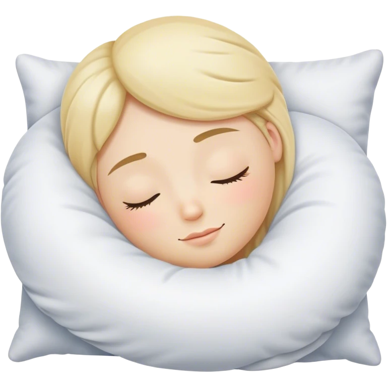Sleeping pillow with a cozy and relaxed expression, conveying a sense of rest and comfort emoji
