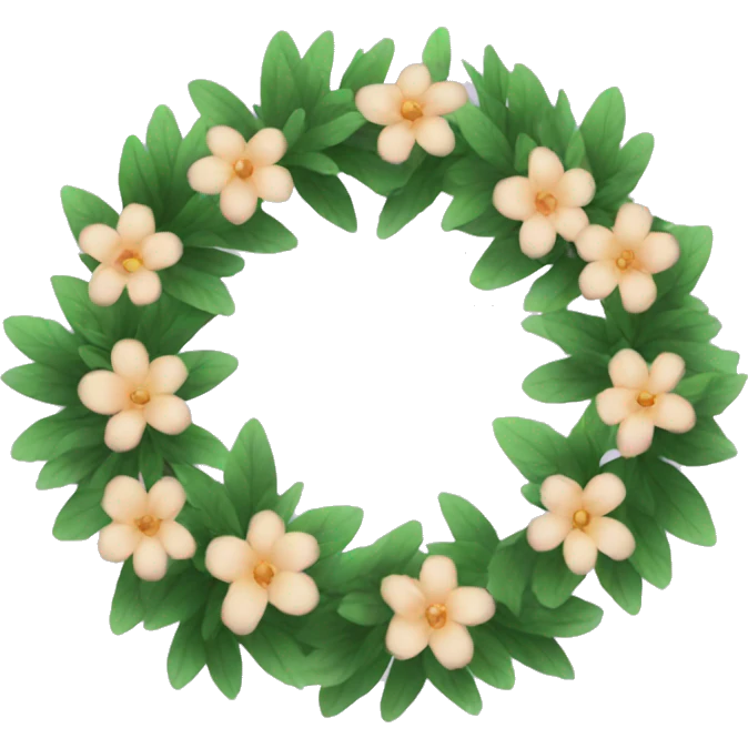 flower wreath emoji