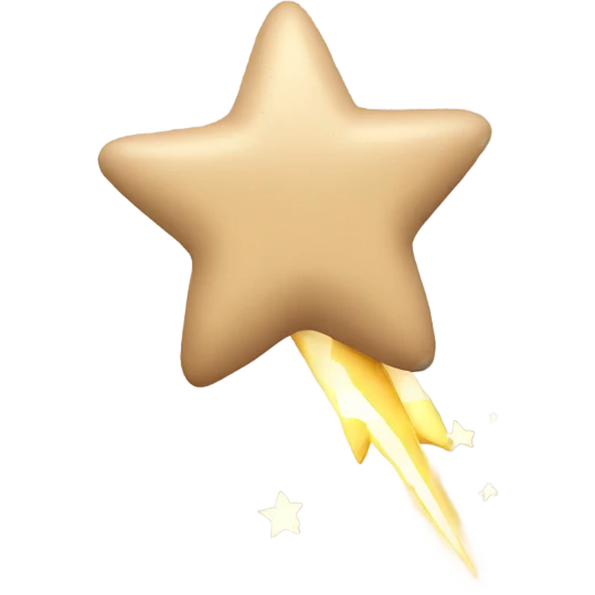 Beige shooting star emoji