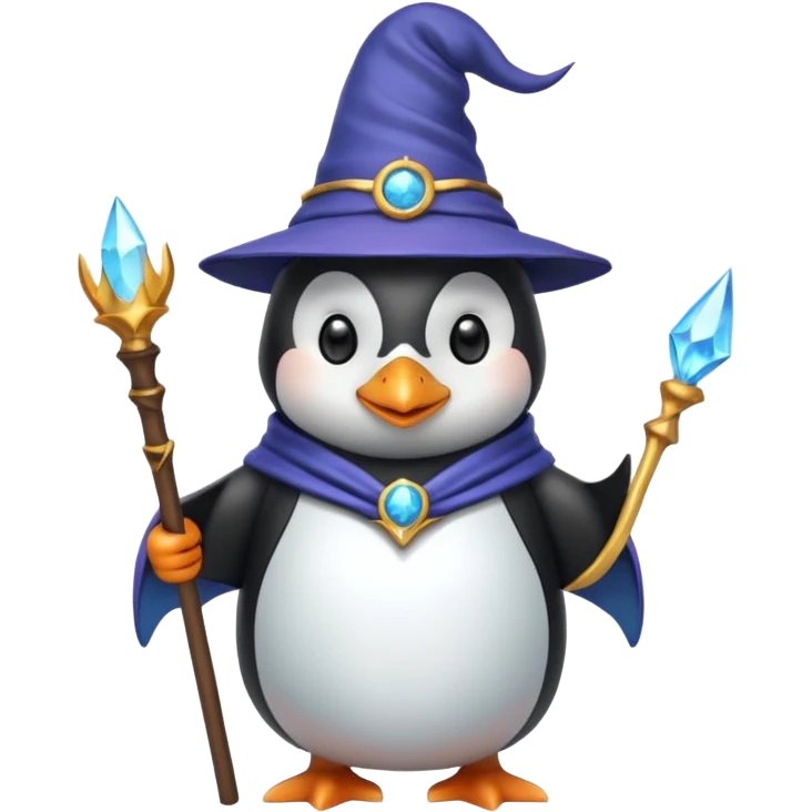 Penguin Wizard emoji