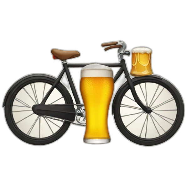 Bicycle and beer emoji