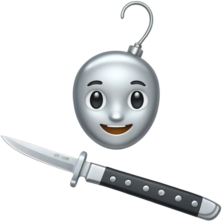 cute knife with face emoji