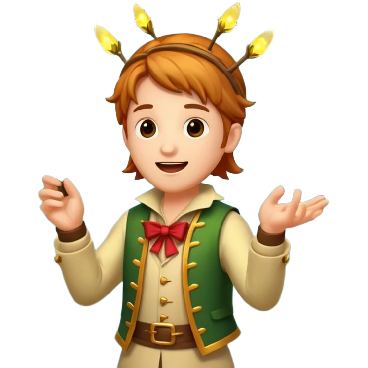 forest bard cheering with firefly burst emoji