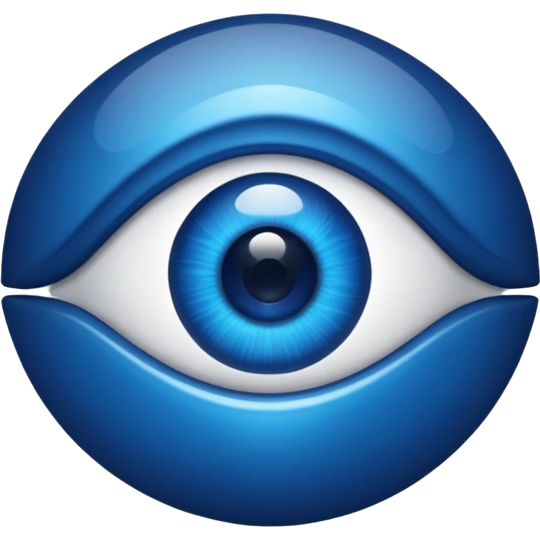 eye symbol, dark blue emoji