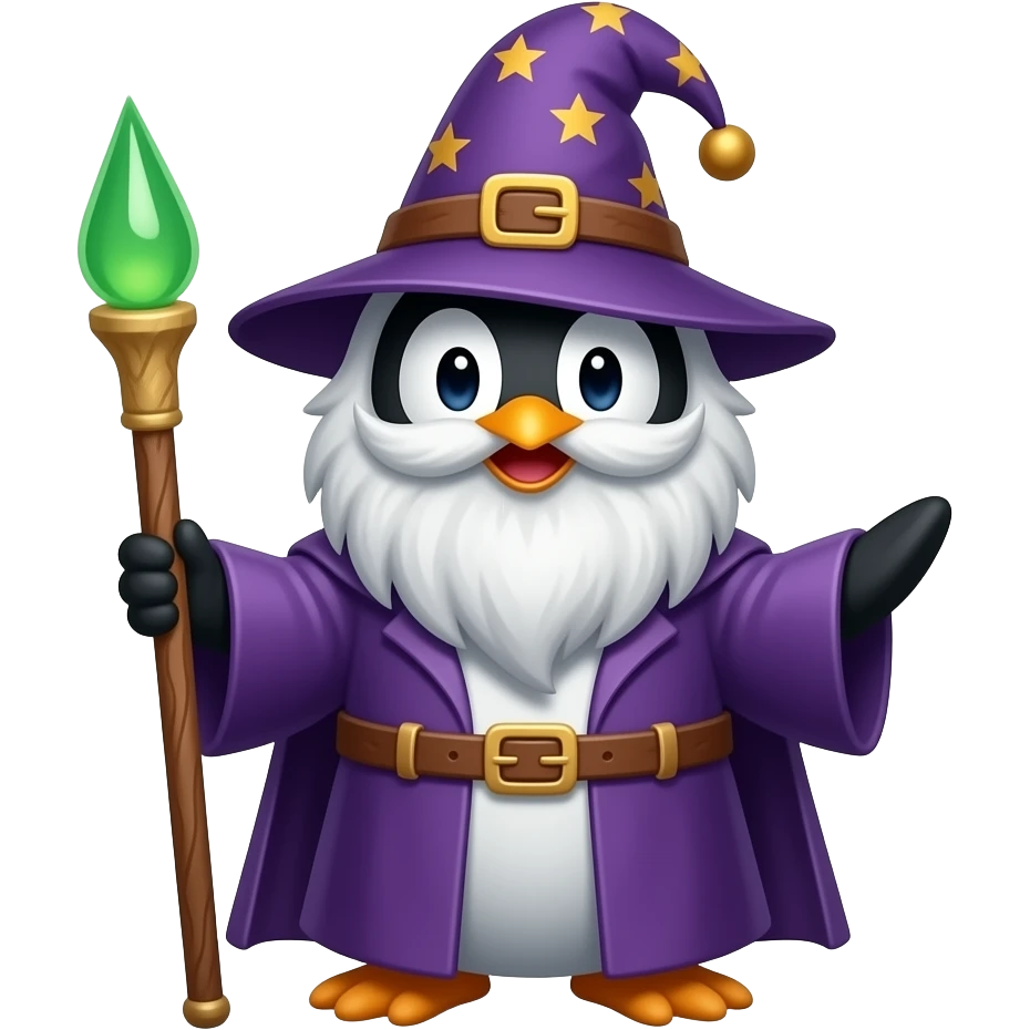 Penguin Wizard emoji