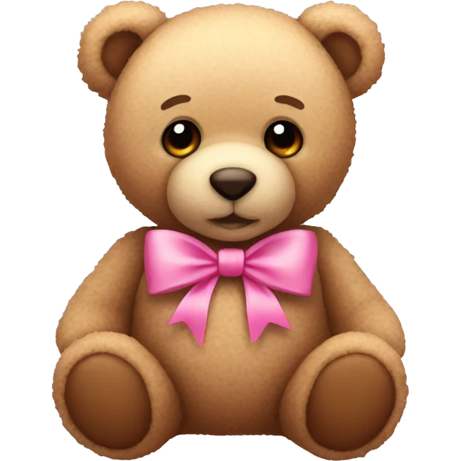 teddy bear with pink bow  emoji