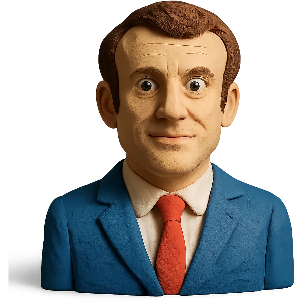 bust of Emmanuel Macron emoji