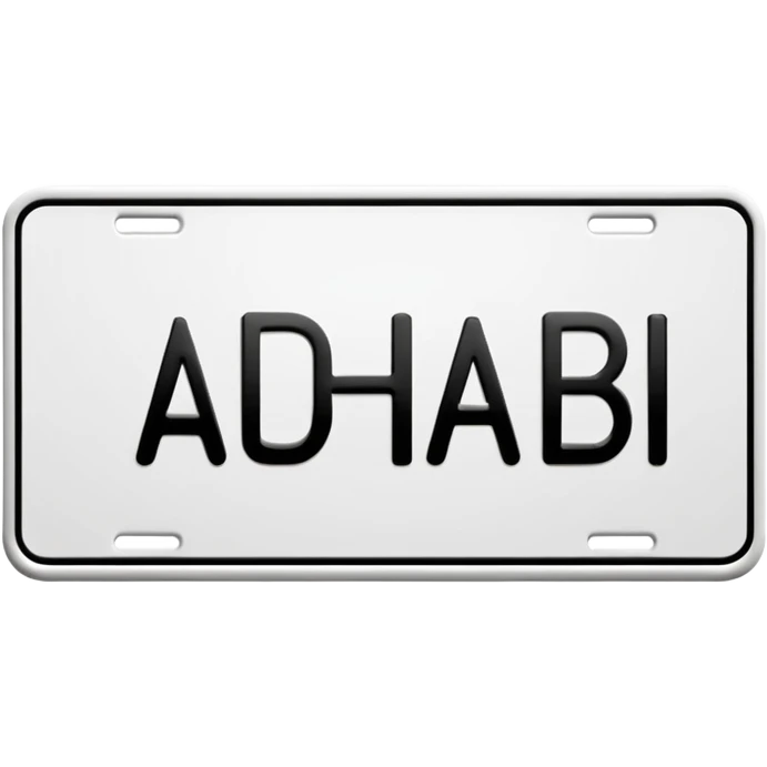 abu dhabi plate number emoji