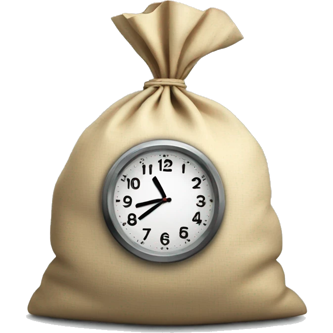 Money bag clock emoji
