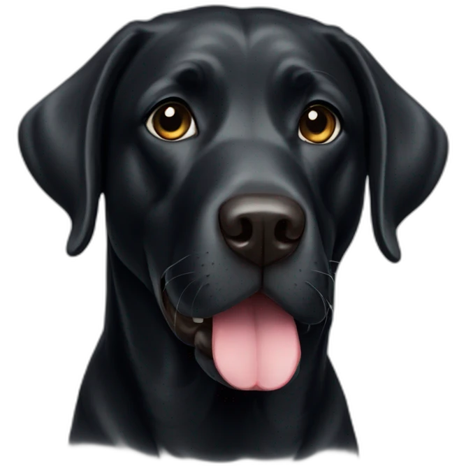 Black labrador emoji