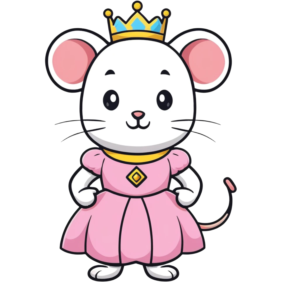 mouse wearing princess costume emoji