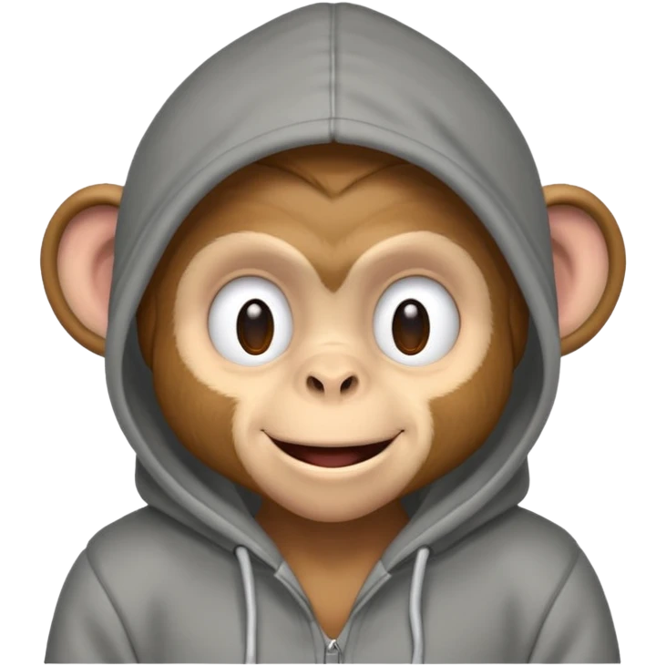 Monkey wearing a hoodie  emoji