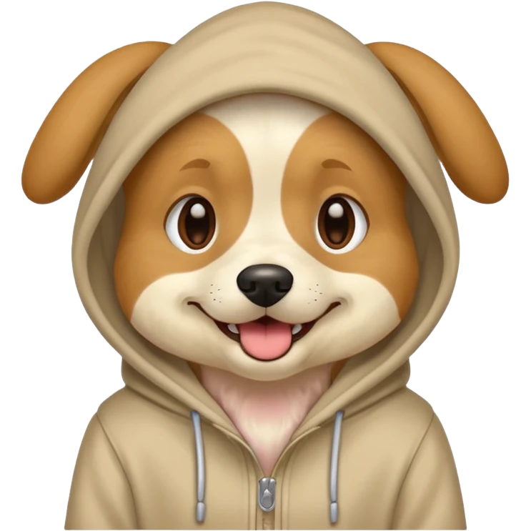 Dog wearing a hoodie  emoji