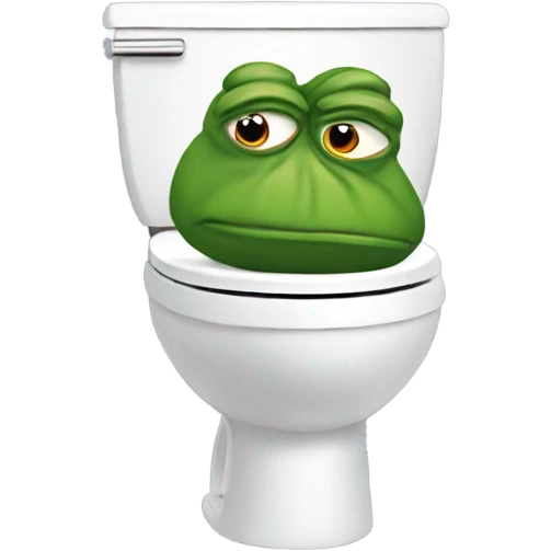 pepe sticking his head of of a toilet emoji