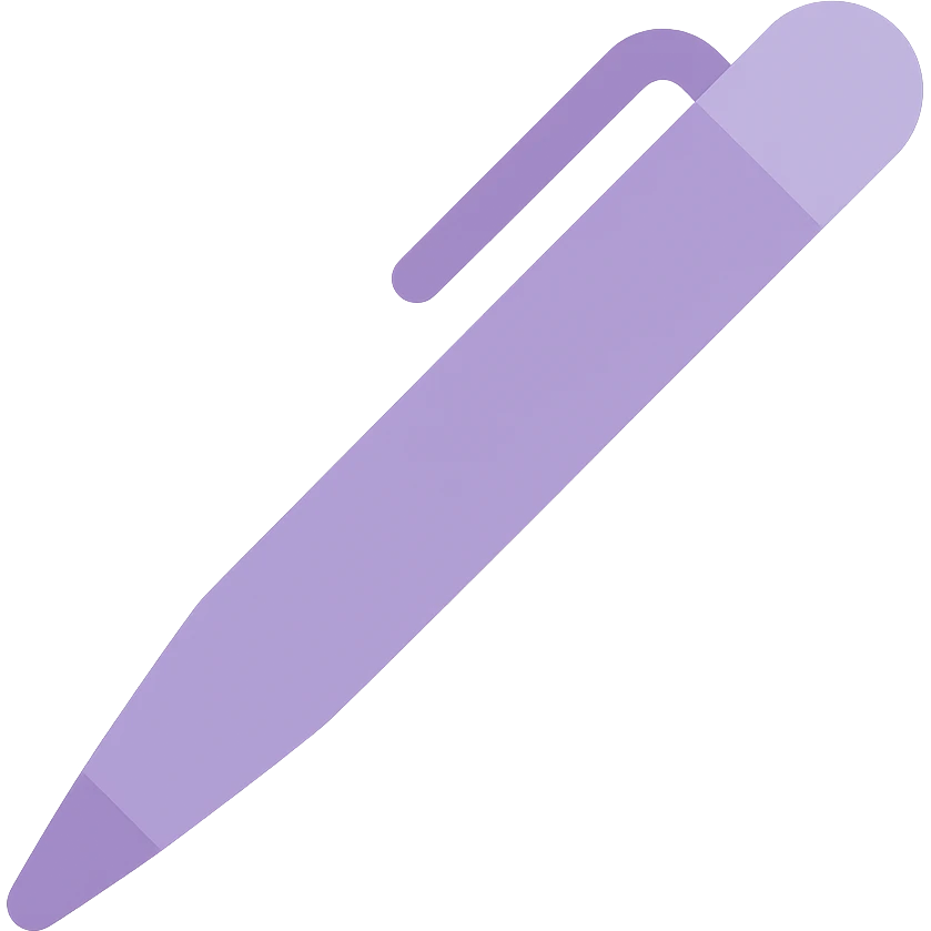 a dull purple writing pen emoji
