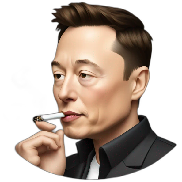 Elon Musk smoking emoji