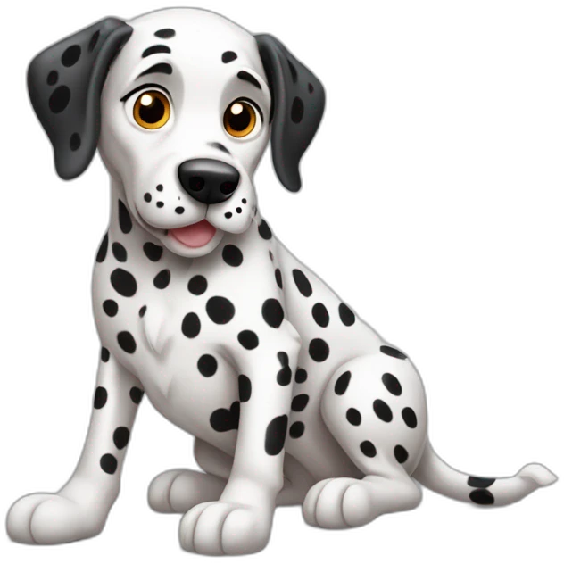 Dalmatien qui souri emoji