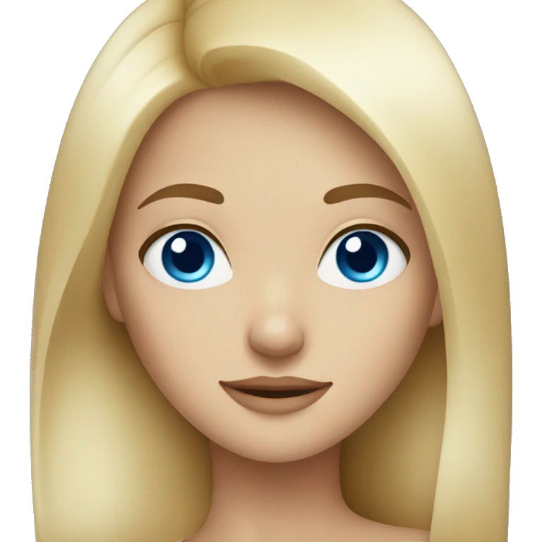 Blonde girl with blue eyes  emoji
