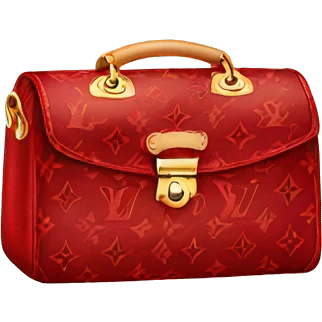 Louis Vuitton bag red emoji