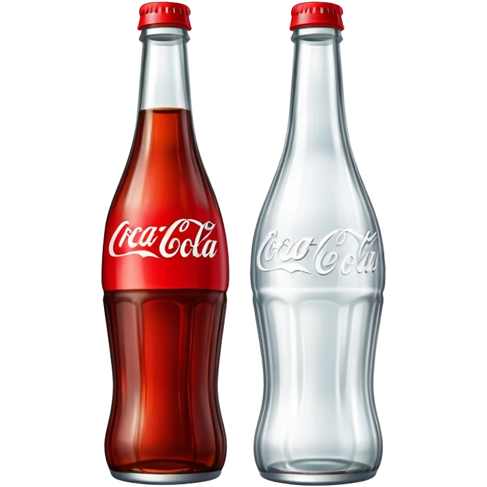 classic curved Coca-Cola style glass bottle with red liquid inside emoji
