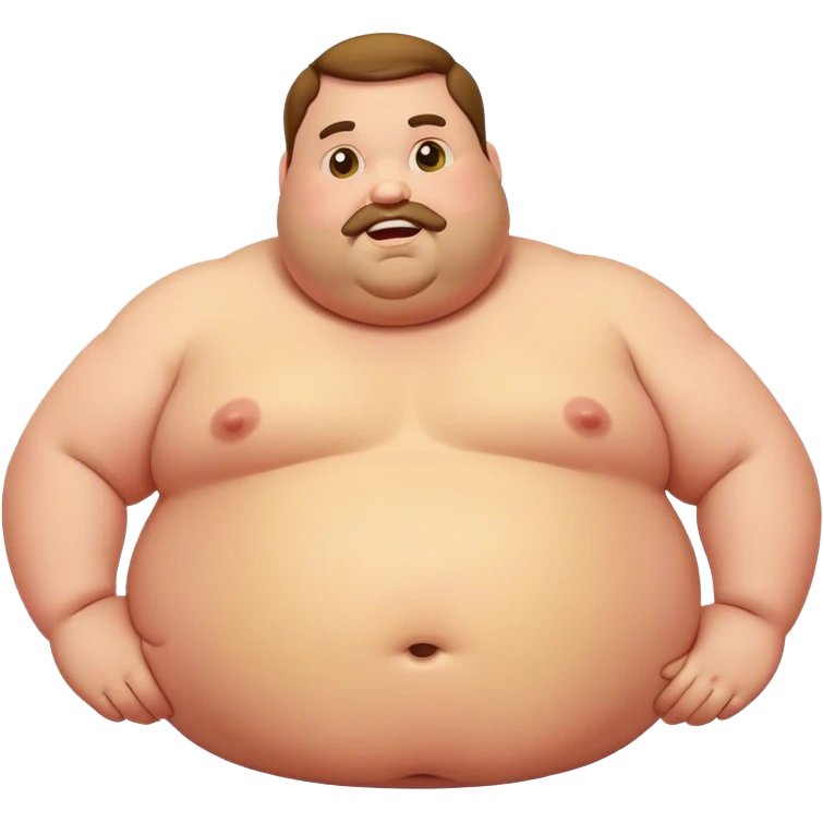 Fat guy emoji