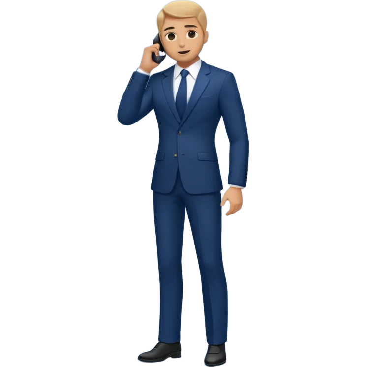 businessman talking on the phone, full body emoji