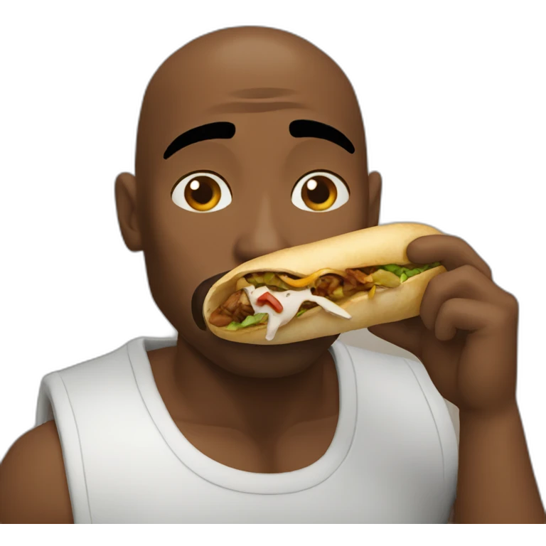 2Pac eating döner emoji