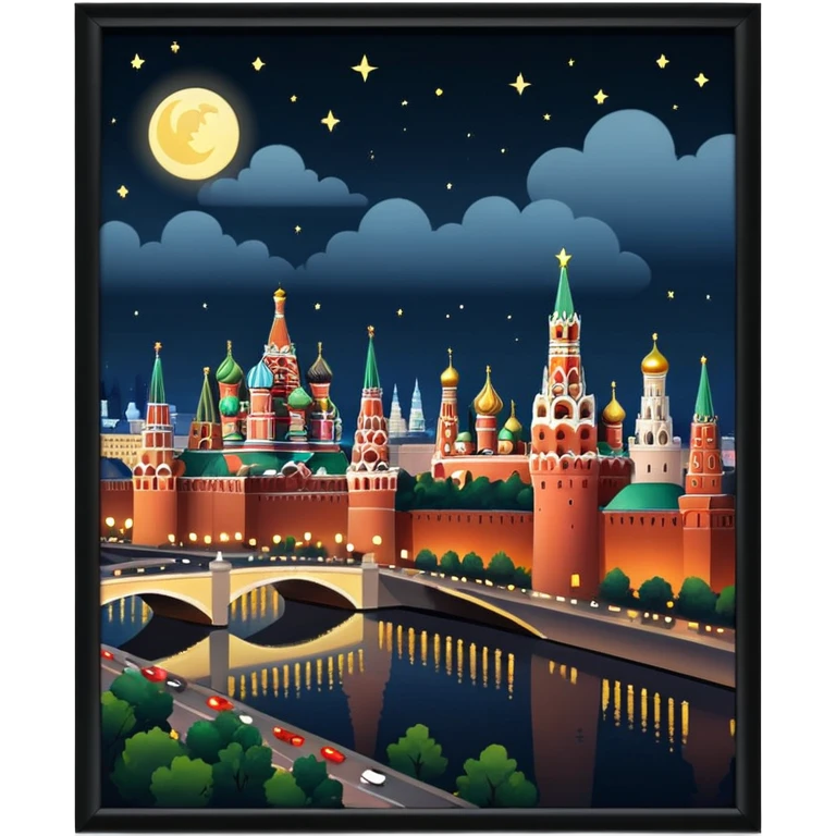 Moscow never sleeps emoji