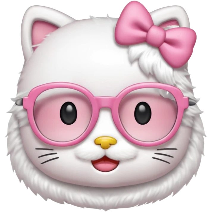 Hello kitty with glasses emoji