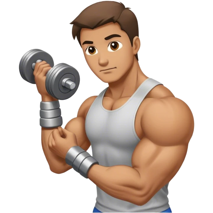 man weighted wrist curl emoji