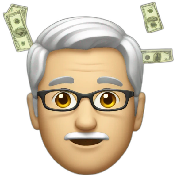 A man with lot of money emoji